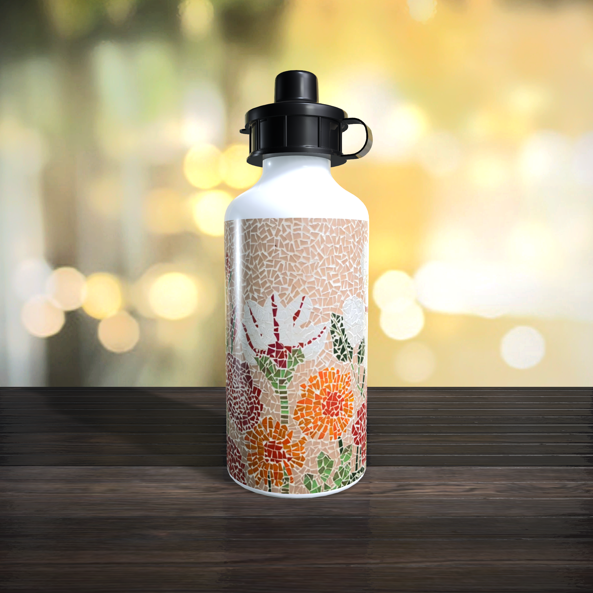 Flower Flip Top Sip Lid Water Bottle - Image 3