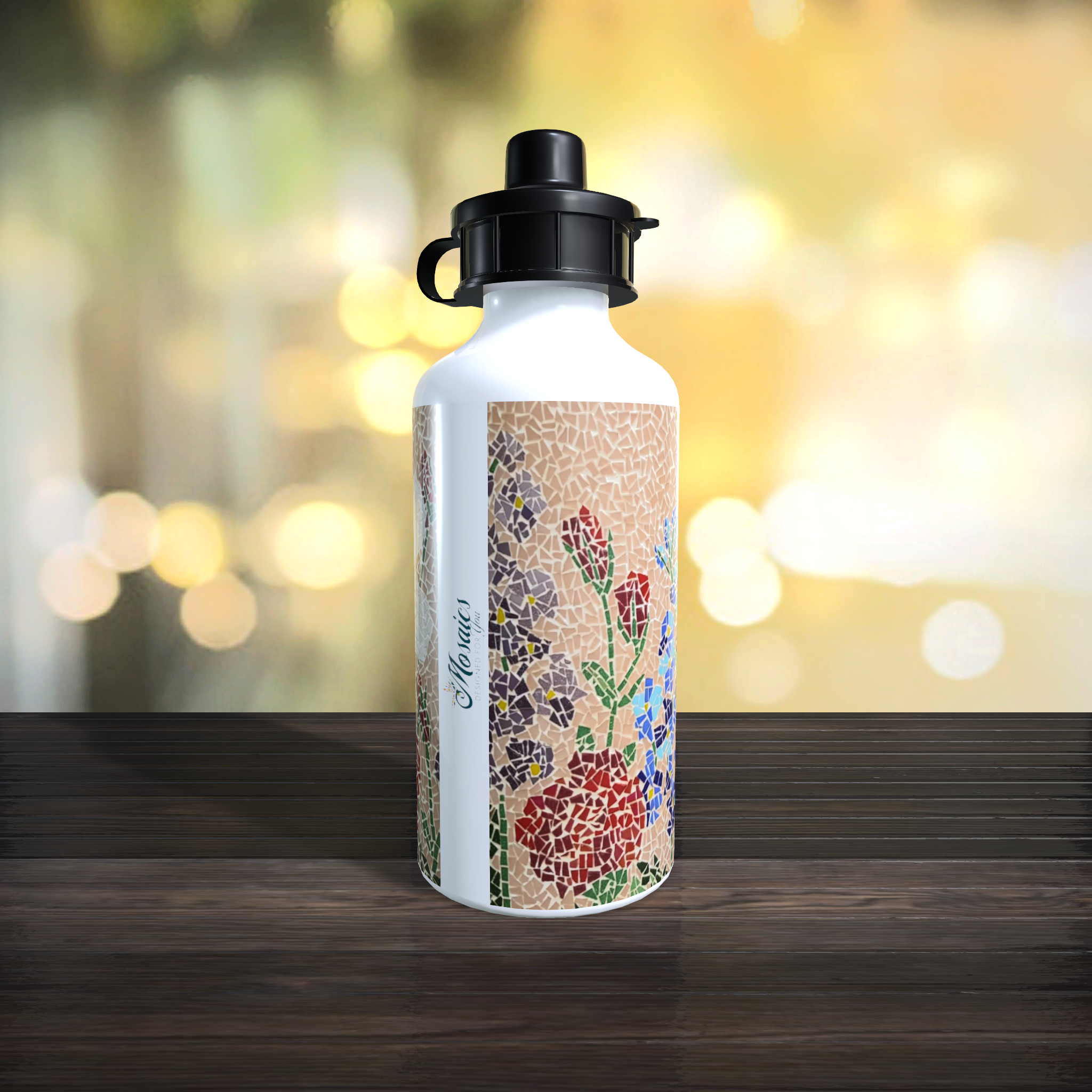 Flower Flip Top Sip Lid Water Bottle - Image 5