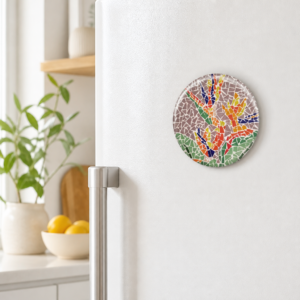 Bird of Paradise Magnet on purple background