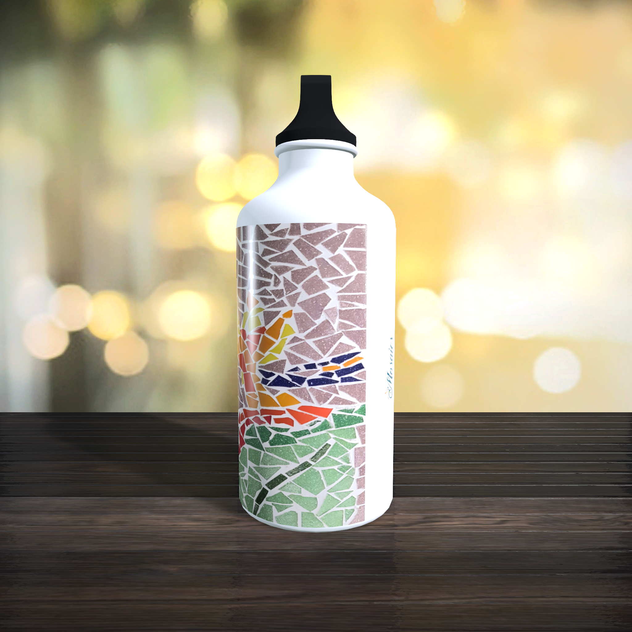 Bird of Paradise Screw Top Water Bottle on Purple Background - Image 5