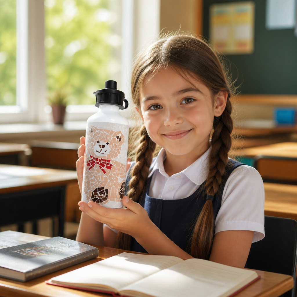 Teddy Flip Top Sip Lid Water Bottle