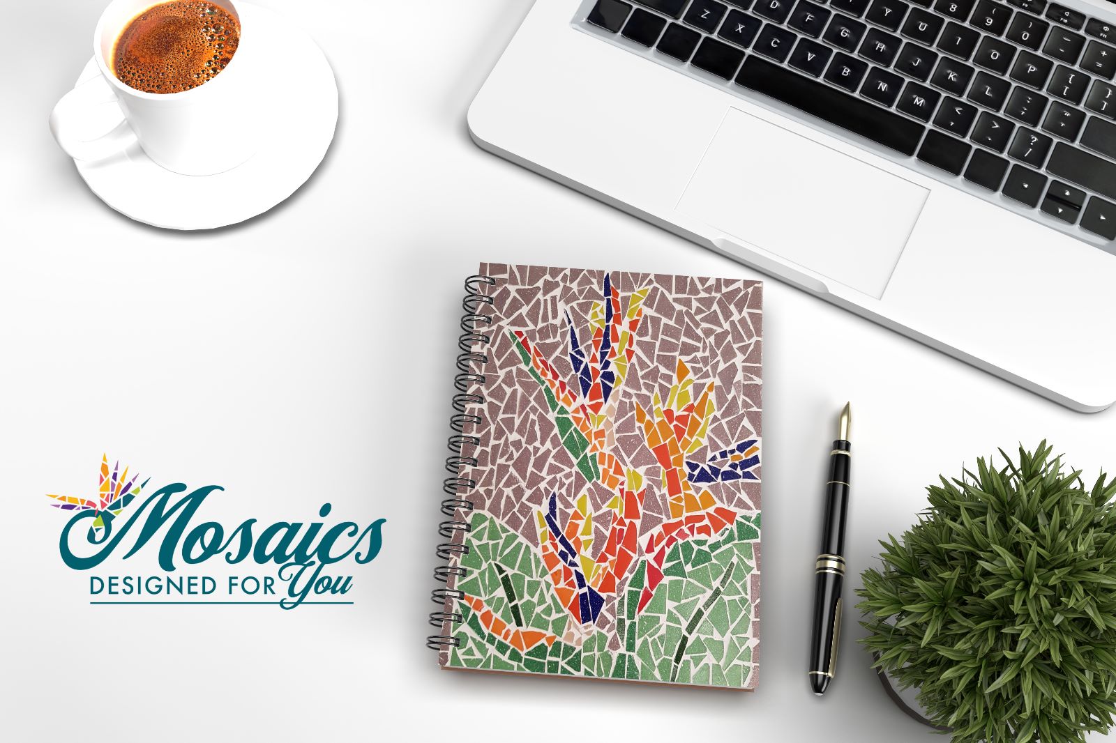Bird of Paradise on a Purple Background A5 Notebook