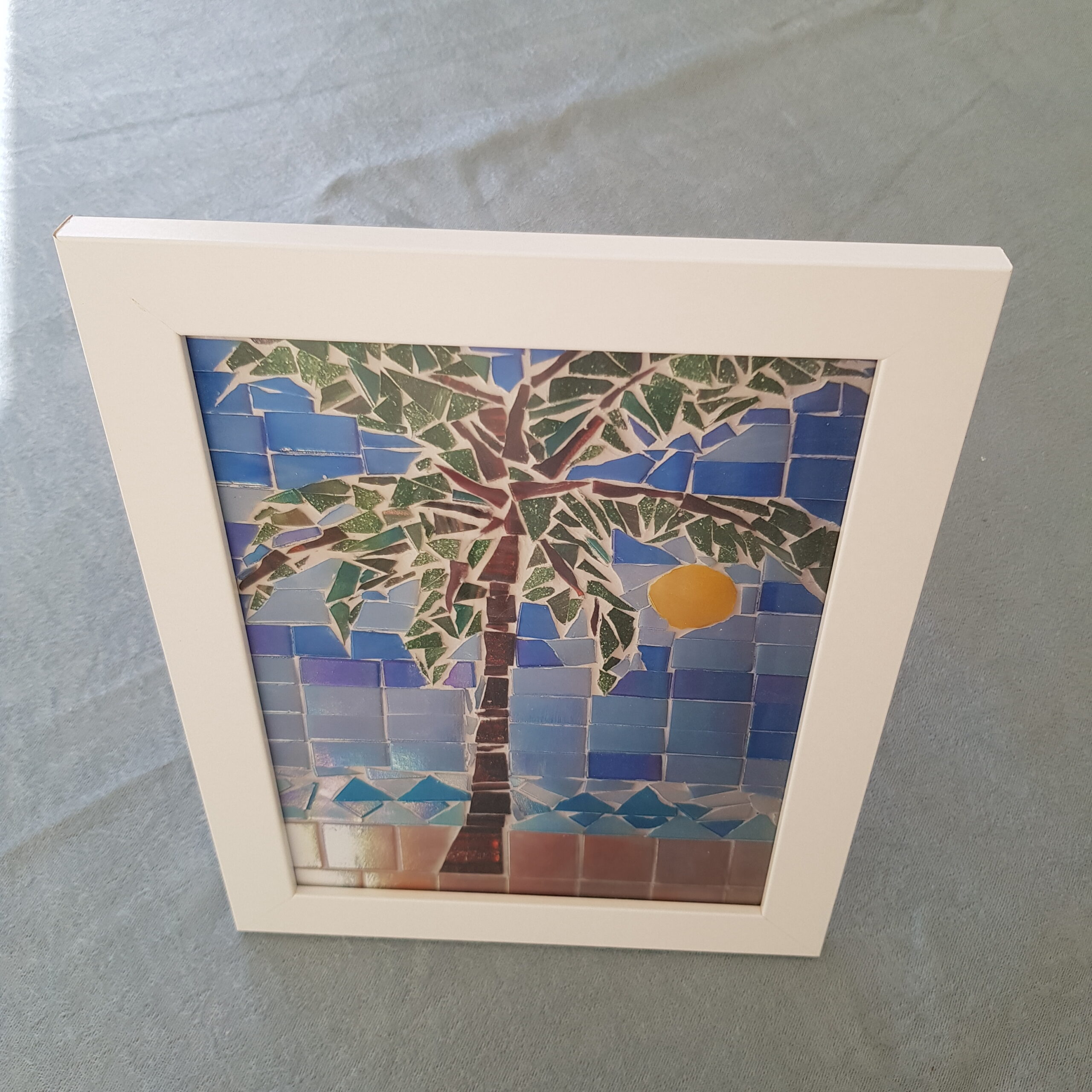 Palm Tree Print in White Frame - Image 2