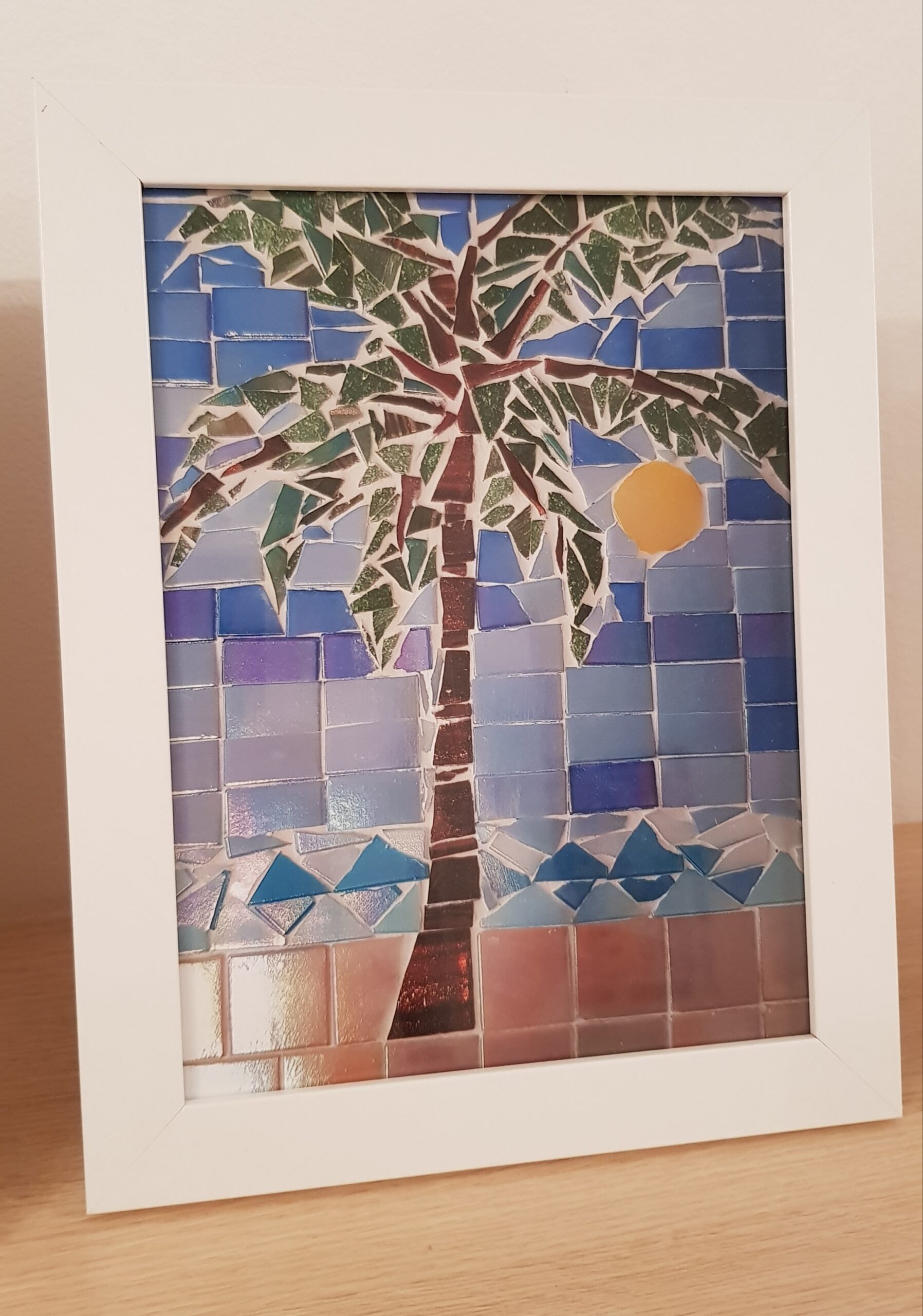 Palm Tree Print in White Frame - Image 3