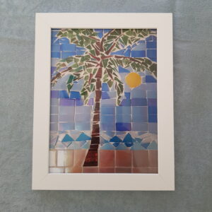Palm Tree Print in White Frame