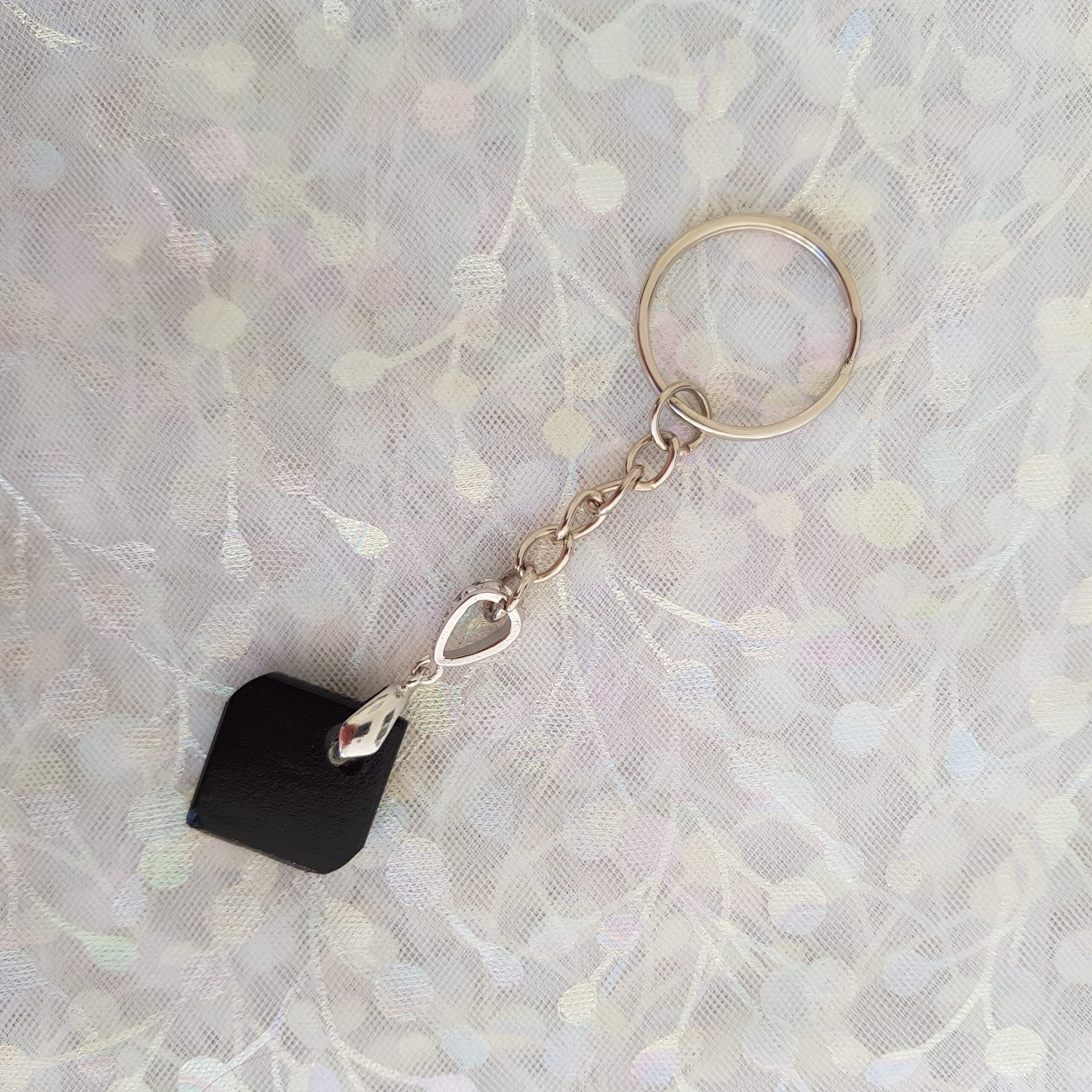 Karen Black Glass Key Ring