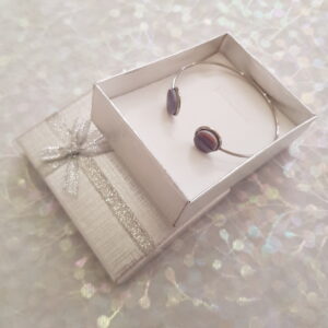 Bangle with Purple Metallic Glass
