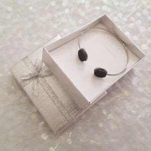 Bangle with Black Glass