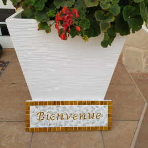 Bienvenue Mosaic Plaque