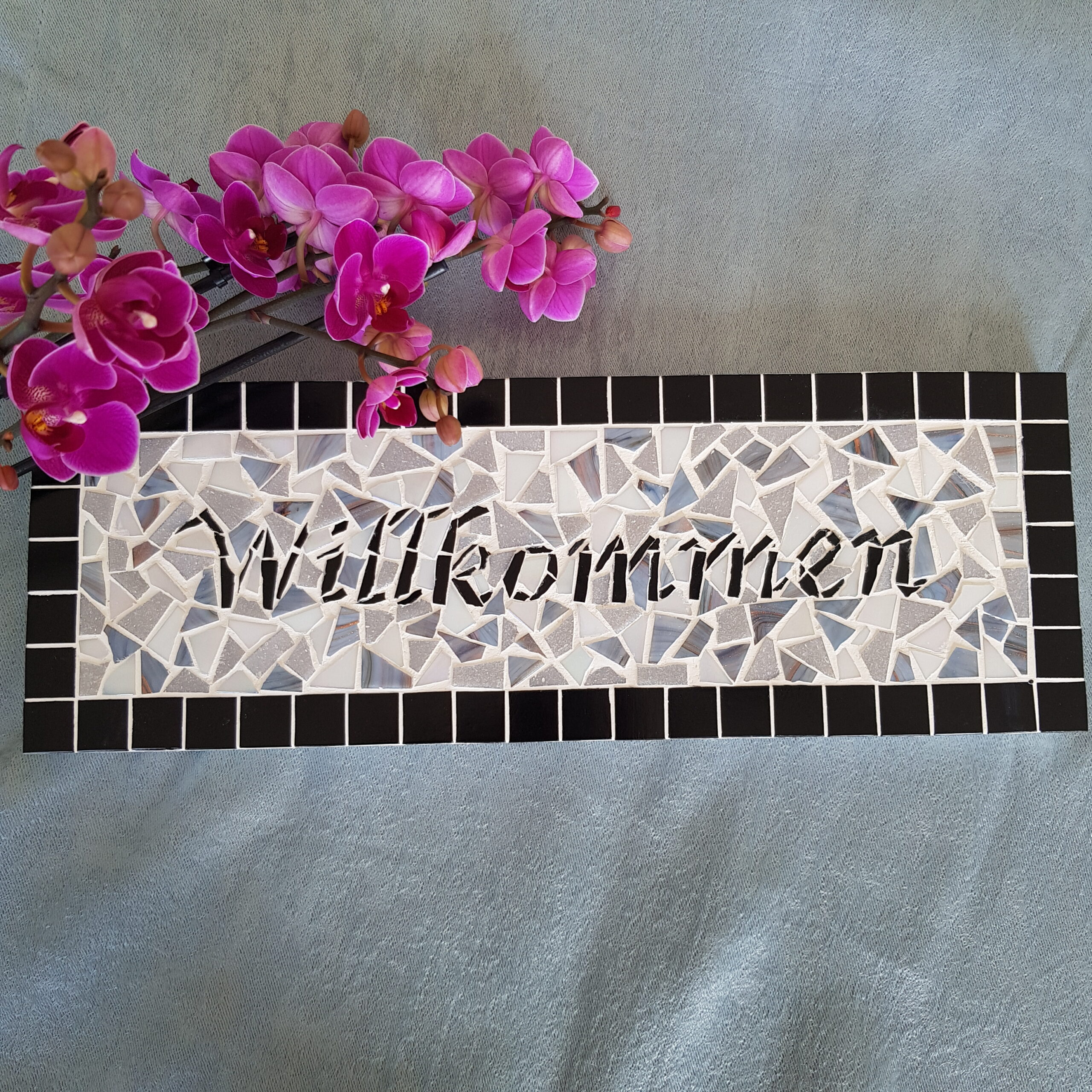 Willkommen Mosaic Plaque - Image 2