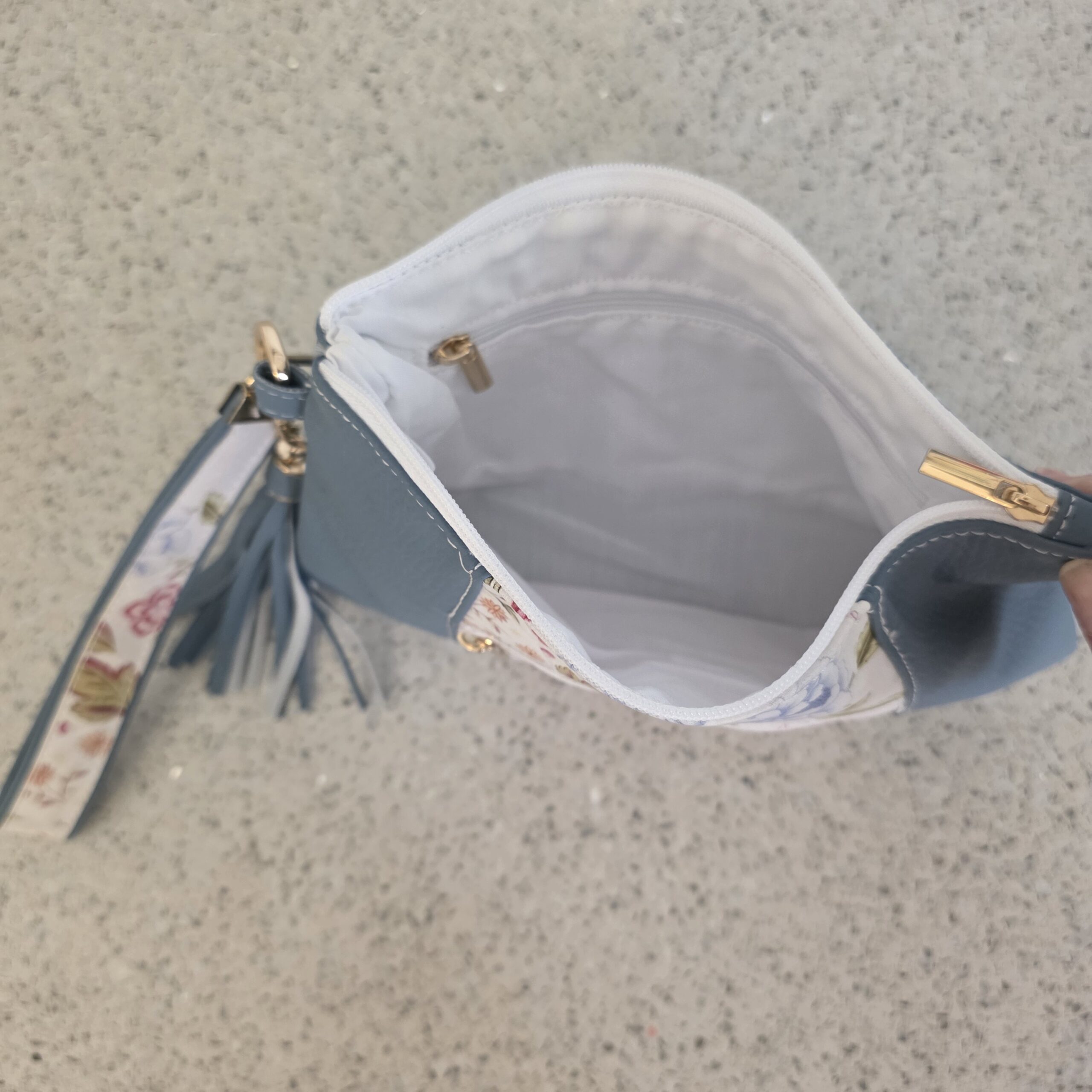 Bloom Pale Denim Handbag - Image 3