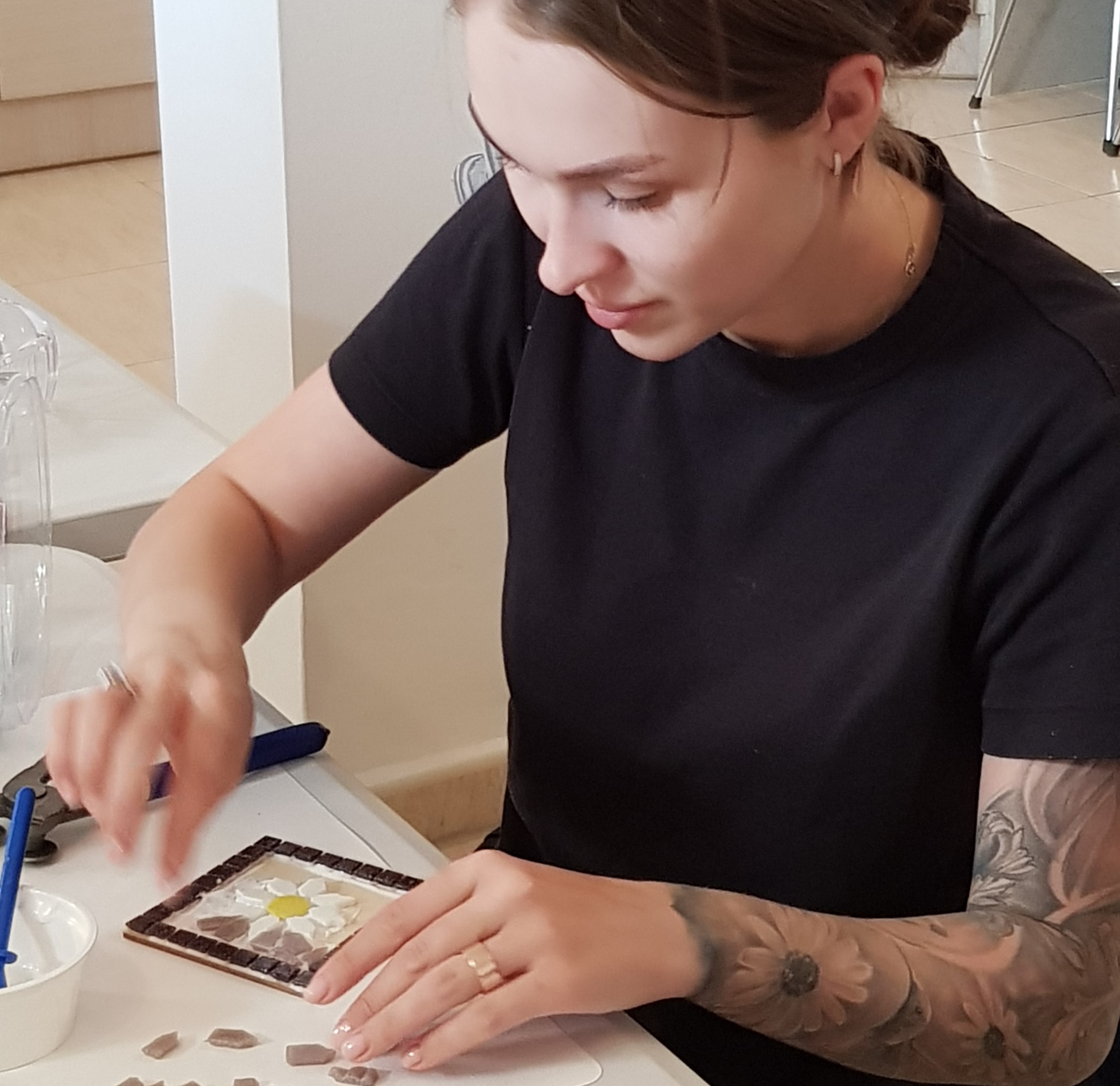 Joining a mosaic workshop
