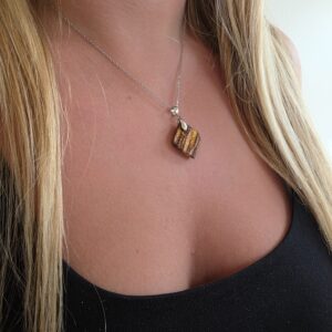 Valerie Brown Metallic Glass Necklace