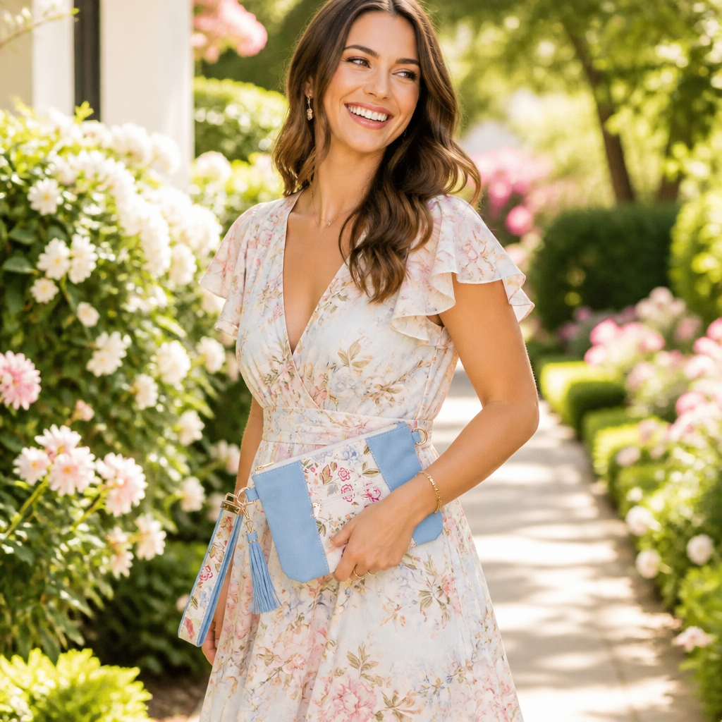 Bloom Pale Blue Handbag