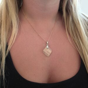 Valerie Sparkle Clear Metallic Glass Necklace