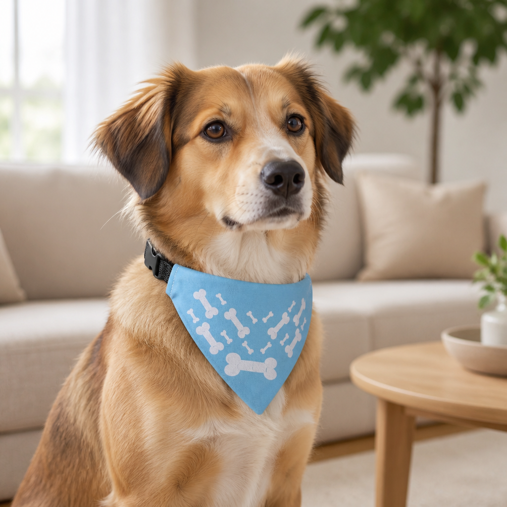 Bones Medium Dog Scarf
